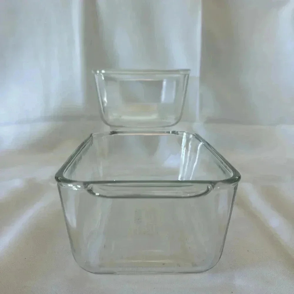Pyrex 213-R Clear Glass Loaf Pans Bakeware Casserole Dishes Set of 2 - Picture 4 of 9